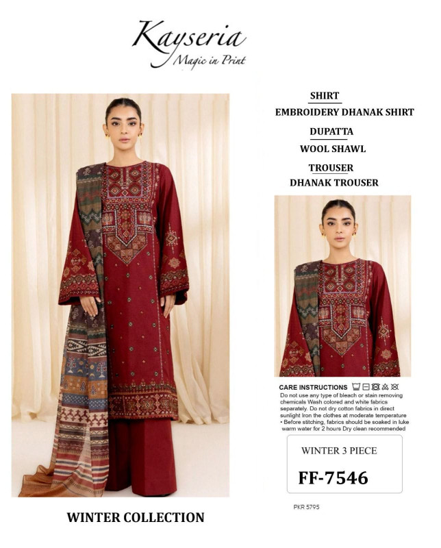 Presenting Kayseria Premium Brand Luxury Embroidered Article*